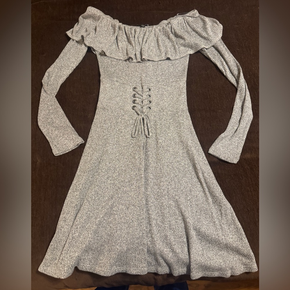 Express Heather Gray Knit Dress